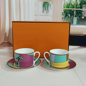 Luxury 3-Color <b>Bone</b> Porcelain Afternoon <b>Tea</b> Double Cup Dish New Ceramic Coffee Cup with Dish <b>Set</b> Elegant <b>Tea</b> Cups & Saucers - Product Image 3