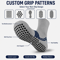 Chaussettes de sport personnalisées en nylon et coton gris, antidérapantes, respirantes, avec logo personnalisé, vente en gros, chaussettes de sport personnalisées, logo sur chaussettes personnalisées