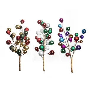 Noel partisi için doğrudan fabrika renkli buket küçük ağaç dekorasyon yılbaşı süsleme topu
