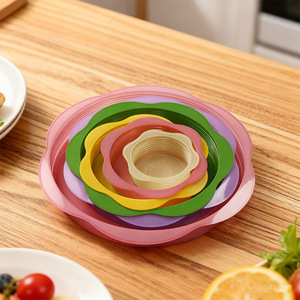 6 Tapas Elásticas de Silicona Reutilizables para Almacenamiento de Alimentos, Aptas para Microondas, Transparentes, Selladas, para Mantener la Comida Fresca en la Cocina - Product Image 3
