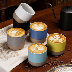 Tazza da Caffè in Ceramica dal <span class=keywords><strong>Design</strong></span> Elegante Bicolore, Stile Vintage di Lusso per Hotel, Pensioni, Casa, Ufficio, Uso Tè/Caffè - Product Image 1