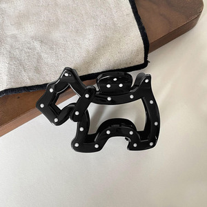 กิ๊บติดผมลายจุดรูปน้องหมาสำหรับผู้หญิง กิ๊บหนีบผมระดับไฮเอนด์แบบใหม่ กิ๊บหนีบผมด้านหลังศีรษะแบบเรียบง่าย กิ๊บหนีบผมทรงฉลาม เครื่องประดับผม - Product Image 5