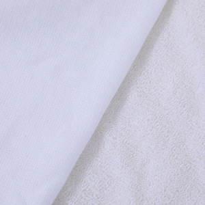 Tissu éponge en pur coton, largeur 1,8 m, blanc, absorbant l'humidité, couleur et taille personnalisables - Product Image 1