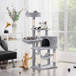 Pohon Kucing Dua Warna Ukuran Sedang Grosir, Tahan Lama Berkualitas Tinggi Desain <span class=keywords><strong>Stylish</strong></span> untuk Kucing Indoor dengan Tiang Garukan - Product Image 5