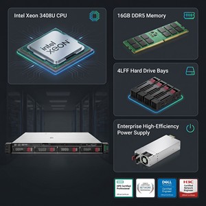 Serveur en rack HPE <span class=keywords><strong>ProLiant</strong></span> <span class=keywords><strong>DL320</strong></span> Gen11 1U d'origine, Intel Xeon 3408U, 16 Go de DDR5, 4 LFF, virtualisation, informatique en nuage, serveur en rack - Product Image 3