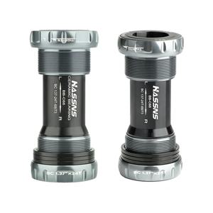Alta calidad HASSNS BSA soporte inferior <span class=keywords><strong>68mm</strong></span> 73 Bloqueo de rosca rodamiento de cerámica MTB Marco de bicicleta de carretera 24mm <span class=keywords><strong>eje</strong></span> DUB manivela - Product Image 1