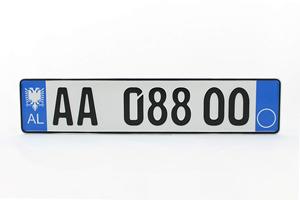 Matrícula de coche europea digital de plástico de tamaño británico personalizada, matrícula de metal de vehículo de aluminio en relieve Acrílico - Product Image 3