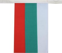 Guirlande de drapeaux nationaux bulgares en polyester, résistante aux intempéries, pour bars, écoles et fêtes – Vente en gros