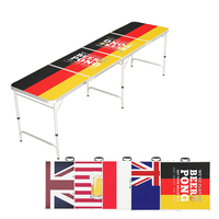 Table de jeu de Beerpong pliable personnalisée, robuste et portable de 8 pieds, table de Bière Pong avec hayon et trou