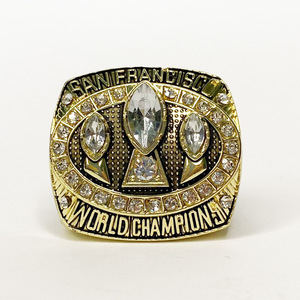 Anillo de Campeones del Mundo de los San Francisco 49ers, Joyería de Aleación Chapada en Oro, Recuerdo para Hombre - Product Image 1