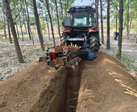 Zanjadora de Cadena de 2 Metros de Profundidad / Zanjadora Montada en Tractor de 40/50/60/80 cm de Ancho para Granjas, Huertos y Sitios de Construcción