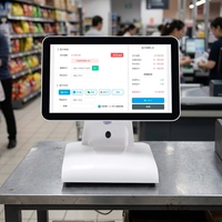 Système de point de vente tout-en-un avec écran tactile de 15,6 pouces, terminal Android, caisse enregistreuse pour restaurant avec imprimante 58/80 mm, systèmes de point de vente