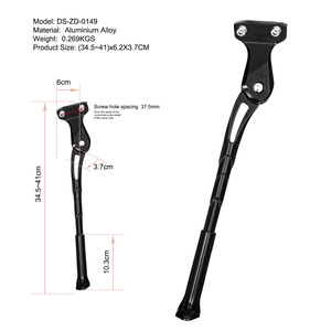 <span class=keywords><strong>Kickstand</strong></span> sepeda aluminium paduan, penyangga sisi belakang sepeda panjang dapat disesuaikan, MTB 26 inci - Product Image 5