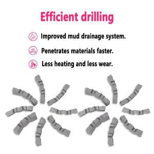 LAANCI 10 unidades de segmentos de broca de diamante de 22x10x4.4mm con dientes ondulados y <span class=keywords><strong>base</strong></span> de arco para perforación en húmedo de 25-500mm en hormigón, hormigón armado y piedra - Product Image 3
