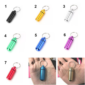 Estuche portátil para pastillas, organizador <span class=keywords><strong>de</strong></span> aluminio resistente al agua, almacenamiento <span class=keywords><strong>de</strong></span> pastillas, contenedor <span class=keywords><strong>de</strong></span> drogas con llavero para <span class=keywords><strong>viaje</strong></span>, Camping al aire libre - Product Image 3