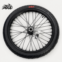 Kit de roues Supermoto en aluminium CNC de 17 pouces pour Surron Light Bee X LBX Talaria MX3 MX4 XXX, ensemble de pneus antidérapants pour la route, pièces pour vélos électriques
