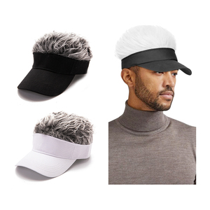 Venta al por mayor Retro Punk Mujeres Hombres Spiked <span class=keywords><strong>Peluca</strong></span> de pelo corto Colorido Sin borde de punto Beanie Hair Hat <span class=keywords><strong>Peluca</strong></span> - Product Image 5