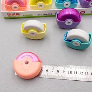 <span class=keywords><strong>Gomme</strong></span> à crayons mignonne à roues coulissantes créatives <span class=keywords><strong>gomme</strong></span> de papeterie de style de <span class=keywords><strong>pneu</strong></span> pour l'apprentissage et l'utilisation au bureau - Product Image 4