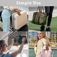 Étiquettes de bagage de voyage de luxe en cuir véritable souple, faites à la main, durables, pour sac à dos, valise, sac à main, élégantes et protectrices de la vie privée