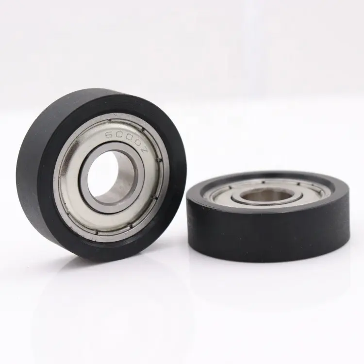 black PU pulleys 6000zz bearing plastic rollers door roller 10*32*10mm pu wheel for adjustable beds