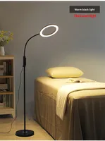 Lampe sur pied super lumineuse en fer PC avec col flexible pour salon de beauté, extension de cils, tatouage, nail art, éclairage annulaire