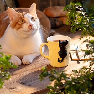 Ensemble de tasses et plateaux en céramique de style <span class=keywords><strong>dessert</strong></span> créatif avec détails de paillettes - Compatible lave-vaisselle et micro-ondes - Marque EHG - Pour la maison, les cafés et les cadeaux - Product Image 4