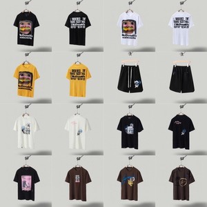 Maglietta <span class=keywords><strong>Travis</strong></span> a Maniche Corte in Cotone con Logo M Cartoon, Paperino Giallo, <span class=keywords><strong>Cactus</strong></span>, Fulmine, Tour Rap, Collaborazione TS, Unisex, Hip-Hop, Vendita all'Ingrosso - Product Image 4