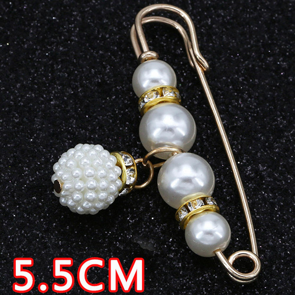 YJ001 Bayberry Faux Pearl Golden Brooch (5.5 cm)
