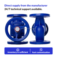 Vanne à soupape à soufflet J41H en fonte ductile à brides PN16 DIN3352 certifiée CE ISO9001 ROHS avec volant manuel et garantie de 2 ans pour l'eau