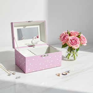 Caja <span class=keywords><strong>de</strong></span> Música <span class=keywords><strong>de</strong></span> Terciopelo Ecológica <span class=keywords><strong>de</strong></span> Lujo con Manivela Giratoria, Diseño <span class=keywords><strong>de</strong></span> Cisne Bailarín, Joyero Personalizado con Canción a Medida, Elegante <span class=keywords><strong>para</strong></span> Niñas - Product Image 5
