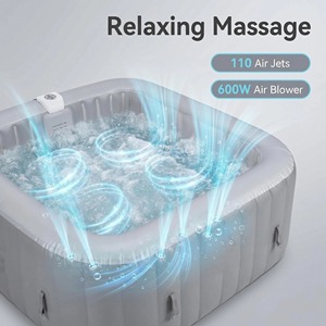 Baignoire <span class=keywords><strong>gonflable</strong></span> portable en PVC laminé de 240 gallons <span class=keywords><strong>pour</strong></span> extérieur, piscine chauffante, <span class=keywords><strong>spa</strong></span> de massage avec accessoires - Product Image 5