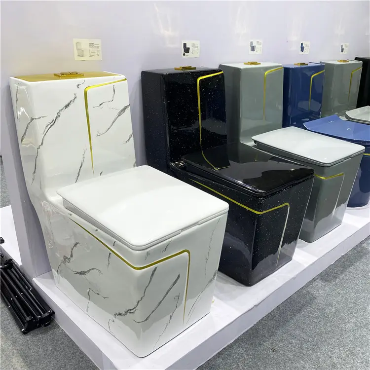 Appareil sanitaire moderne, cuvette de salle de bain, cuvette de toilette carrée, commode en céramique, une pièce