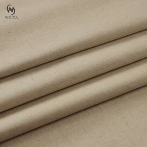 Respirant pas cher tissé chemise plante Texture couleur naturelle Triblend fil <span class=keywords><strong>pluie</strong></span> lin mélangé tissu pour robe à manches courtes - Product Image 1