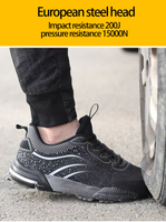 Chaussures de sport unisexes légères à bout en acier et coupe basse 6KV Chaussures de travail de sécurité industrielle Construction anti-freinage personnalisable