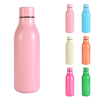 Bouteille d'eau isotherme en acier inoxydable à double paroi de 550 ml avec logo personnalisé, isolation thermique de 12 à 24 heures, design durable pour les sports de plein air