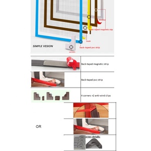 <span class=keywords><strong>Pantalla</strong></span> de malla de mosquitera de ventana magnética ajustable Kit de mosquitera de bricolaje fácil - Product Image 6
