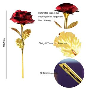 ดอกกุหลาบทองคำ 24k ของขวัญวันวาเลนไทน์ ของขวัญวันเกิดสำหรับผู้หญิง - Product Image 2