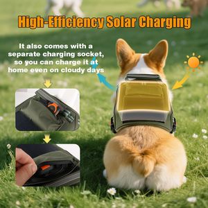 เครื่องติดตาม GPS DreamBee สำหรับสุนัขและแมว ชาร์จพลังงานแสงอาทิตย์ แบบเสื้อกั๊กกันน้ำ น้ำหนักเบา ติดตามตำแหน่งแบบเรียลไทม์ สำหรับสัตว์เลี้ยง เดินทาง ฉุกเฉิน - Product Image 2