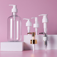 Vente en gros de flacons pompe en plastique PET transparent de 200/300/500 ml pour shampoing, après-shampoing et lotion corporelle