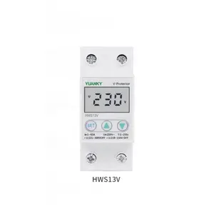 Household Protect High Definition LCD Display 63A 220V Din Rail Under Voltage Monitoring Relay For Current Switch