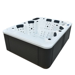 2025 Bigeer estilo moderno precio de fábrica 2017 acrílico blanco Whirlpool <span class=keywords><strong>Balboa</strong></span> al aire libre Spa bañera de hidromasaje rectángulo escurridor independiente - Product Image 5