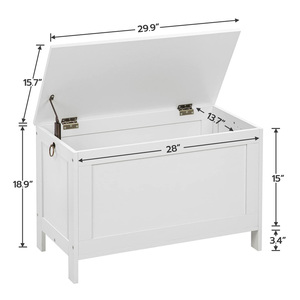 Retro scatola dei giocattoli Organizer giocattolo <span class=keywords><strong>in</strong></span> <span class=keywords><strong>legno</strong></span> scrigno del tesoro con cerniera di sicurezza robusto ingresso <span class=keywords><strong>panca</strong></span> porta - Product Image 2