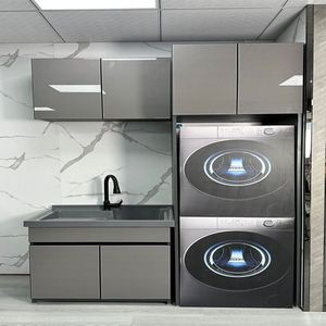 Mueble de Madera Personalizado para Lavandería en Balcón, Mueble de Balcón con Lavabo - Product Image 5