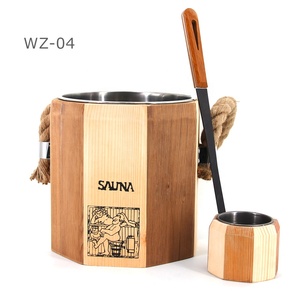 Hiện Tại Nóng Bán Bằng Gỗ Tắm Hơi Xô Set Tắm Hơi Xô Và Muôi Với Bên Trong - Product Image 6