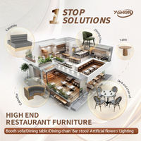Vente directe d'usine Mobilier de restaurant simple Ensemble table et chaises Café Traiteur Restaurant personnalisé Booth Salon Canapé