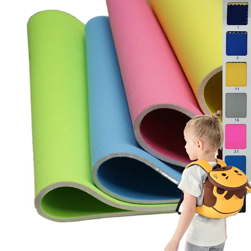 High Elastic Colorful 3 Layers Composite T Cloth Neoprene Waterproof Polyester 2Mm 3Mm Sbr Fabric