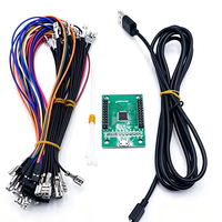 Carte de Contrôleur d'Arcade XIN-MO pour 2 Joueurs, Carte de Circuit de Puce de Jeu d'Arcade Compatible PC PS3 Raspberry Pi Android MAC DIY Joystick