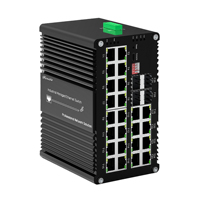 Switch Ethernet PoE Gigabit industriel L2+ 24 ports, switch de réseau optique géré renforcé avec 4 ports SFP 1000Base-X 720W PoE