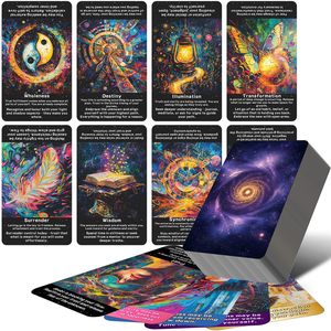 Cartes Oracle Loi d'Attraction 78 Cartes Jeu de Tarot pour l'Alignement Énergétique, la Croissance de l'Âme, la Guidance Spirituelle & Vente en Gros OEM - Product Image 2