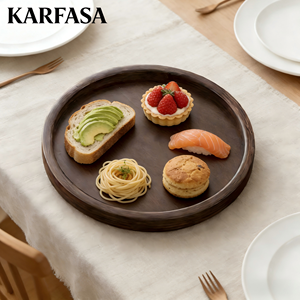 Plateau en bambou, style japonais, moderne, minimaliste, petit plateau à gâteau, qualité alimentaire, fruits secs, rangement élégant, présentoir haut de gamme - Product Image 4